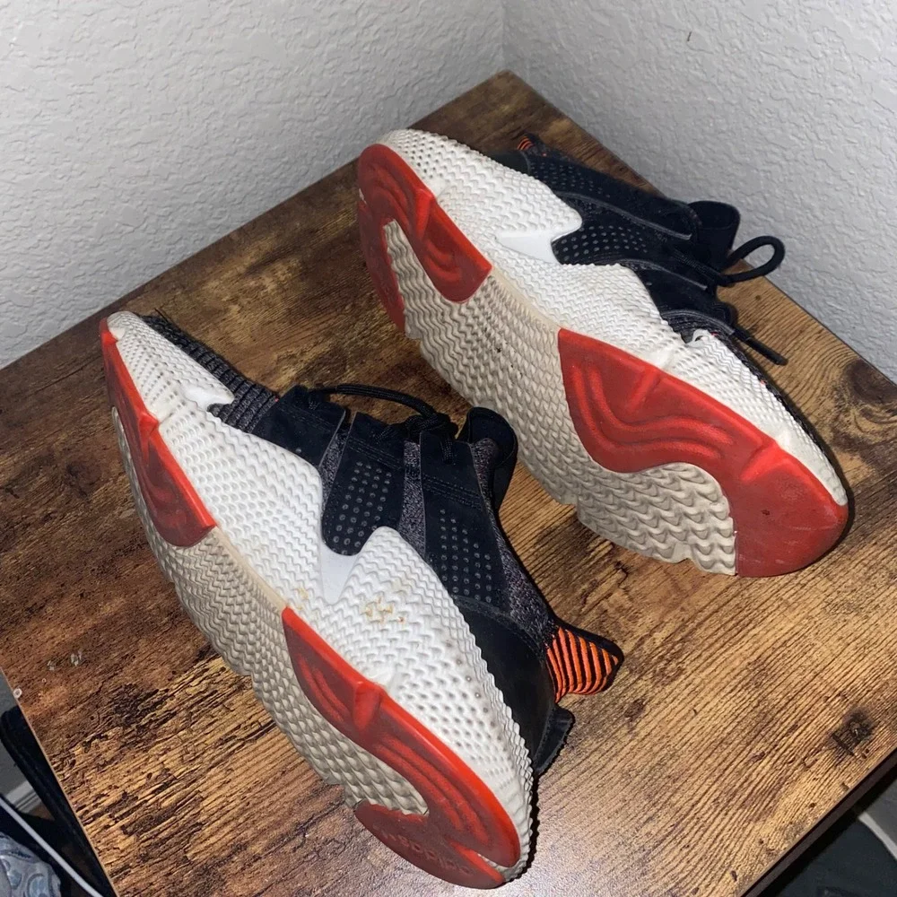 Adidas Originals Prophere Running Shoes Black Red White Boy's Size 4.5 Women's 7